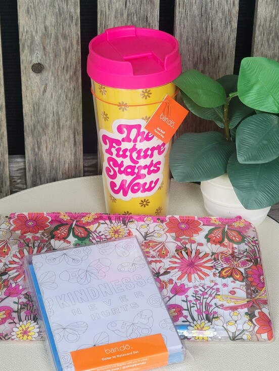 ban.do Other - ban.do HOT STUFF thermal mug hot pink & yellow, Activity Pack, Note Cards